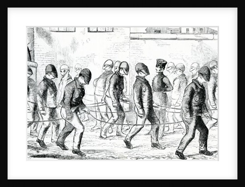 Convicts Exercising in Pentonville Prison by English School