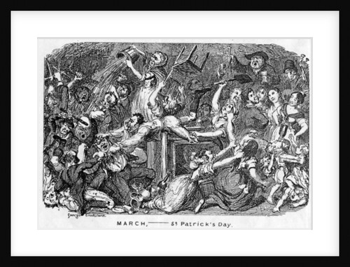 March, - St Patrick's Day by George Cruikshank