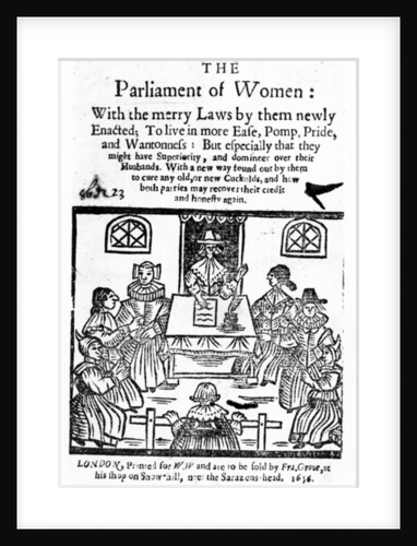 Title Page for 'The Parliament of Women', 1656 by English School