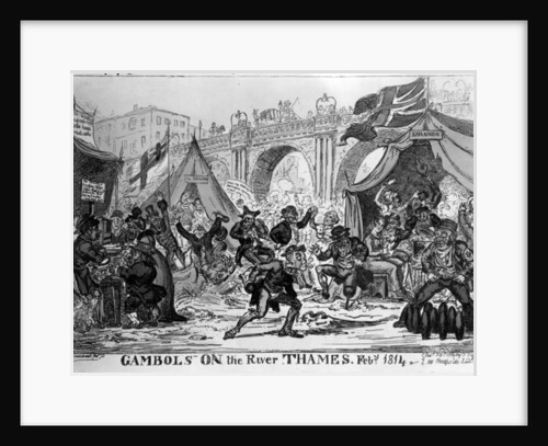 Gambols on the River Thames, 1814 by George Cruikshank