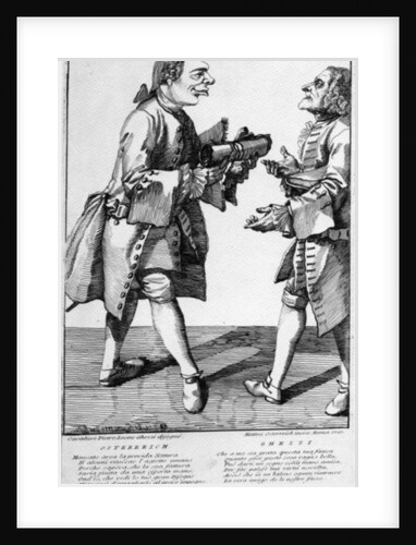 Osterreich and the Cavaliere Ghezzi, print made by Matthias Oesterreich, 1751 by Pier Leone (after) Ghezzi