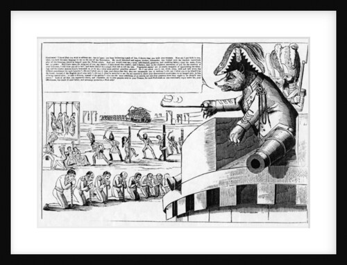 Cartoon of Tsar Nicholas I as a Bear, c. 1830s by English School