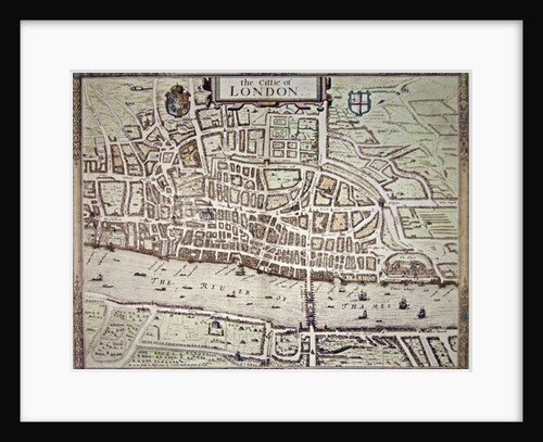 Map of 'the Cittie of London', 1633 by Augustus Ryther