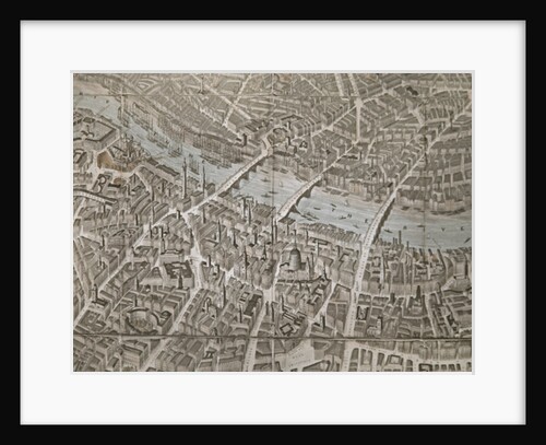 Plan of London looking towards Southwark by English School