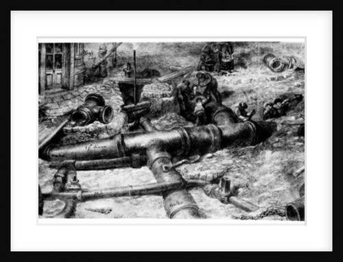 Building of Common Sewers on Holborn, 1845 by George the Elder Scharf