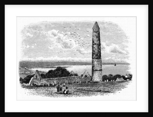 Round Tower and Ruins of St Declan's Church at Ardmore, c.1888 by English School