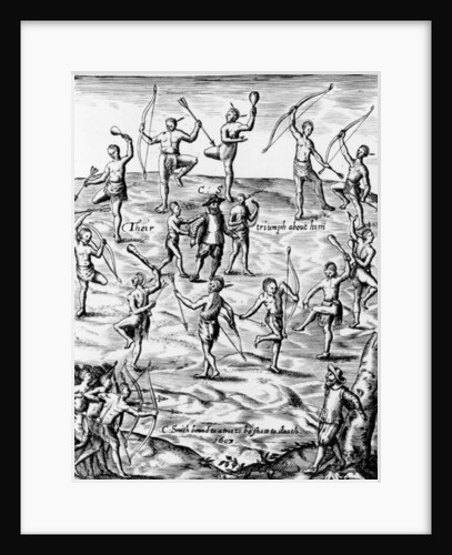 John Smith being taken prisoner and threatened with death by the Native Americans of Virginia in 1607, 1624 by English School