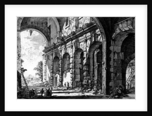 View of the Remains of the Temple of Claudius near the Church of Santi Giovanni e Paolo by Giovanni Battista Piranesi