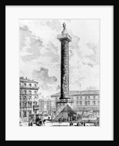 View of the Column of Marcus Aurelius in the Piazza Colonna by Giovanni Battista Piranesi