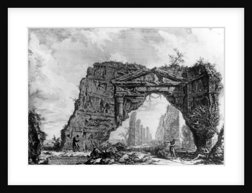 View of the ruined portico of the Villa dei Sette Bassi by Giovanni Battista Piranesi
