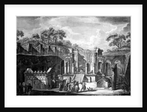 View of the Temple of Isis, Pompeii, engraved by Francesco Piranesi, 1788 by Louis Jean (after) Desprez