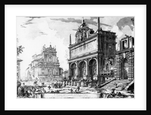 View of the Fontana dell'Acqua Felice with the Church of Santa Maria della Vittoria behind by Giovanni Battista Piranesi