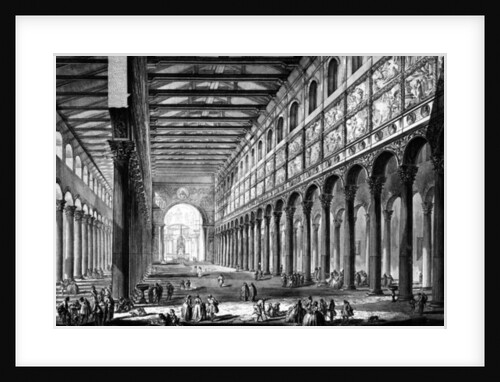 View of the interior of Basilica of San Paolo fuori le Mura by Giovanni Battista Piranesi