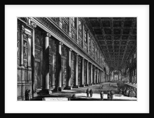 View of the interior of Santa Maria Maggiore by Giovanni Battista Piranesi
