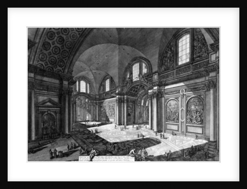 View of the interior of Santa Maria degli Angeli e dei Martiri by Giovanni Battista Piranesi