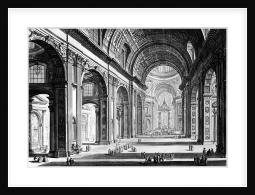 View of the interior of St. Peter's Basilica by Giovanni Battista Piranesi