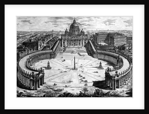 Bird's-eye view of St. Peter's Basilica and Piazza, form the 'Views of Rome' series, c.1760 by Giovanni Battista Piranesi