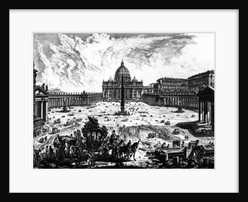 View of St. Peter's Basilica and Piazza by Giovanni Battista Piranesi