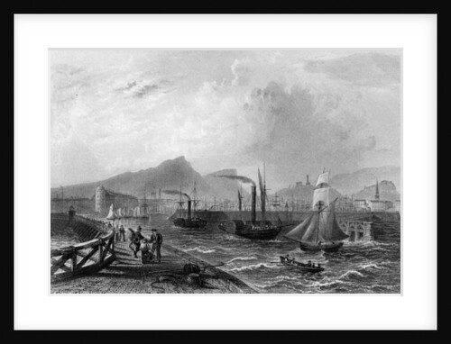 Leith Pier and Harbour by William Henry Bartlett