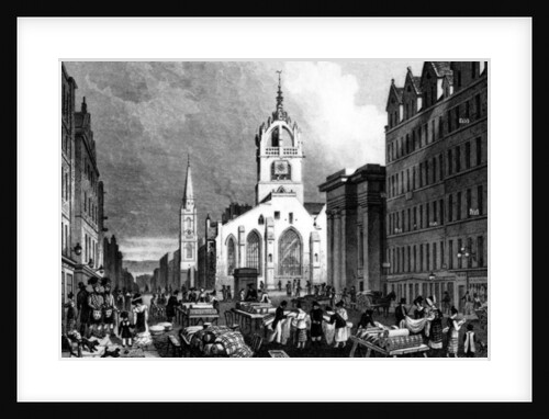 St. Gile's Church, County Hall and the Lawn Market, Edinburgh by Thomas Hosmer Shepherd