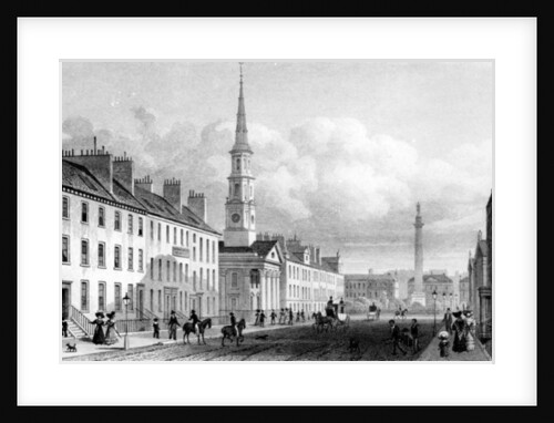 George Street, St. Andrew's Church and Lord Melville's Monument, Edinburgh by Thomas Hosmer Shepherd