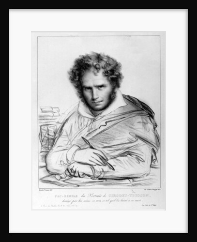 Self Portrait, print made by J. B. Lambert by Anne Louis Girodet de Roucy-Trioson