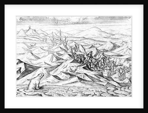 Clearing a path for an ice bound ship by Dutch School