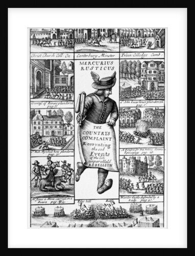 Frontispiece to 'Mercurius Rusticus: The Country's Complaint Recounting the Sad Events of the late Unparalleld Rebellion', published in 1685 by William Faithorne