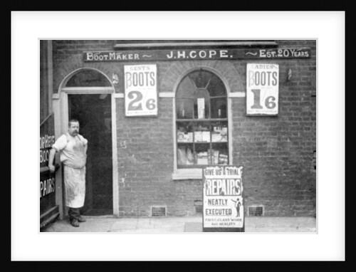 Bootmaker J. H. Cope, late C19th by English Photographer