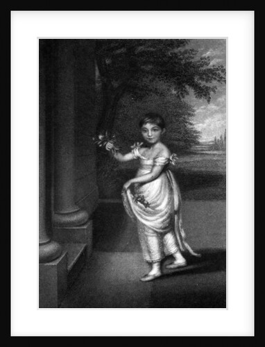 Elizabeth Barrett Moulton-Barrett at the age of nine, engraved by G. Cook, c. mid C19th by Charles (after) Hayter