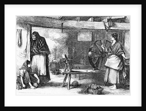 Spinning Net Thread in the Claddagh, Galway by English School