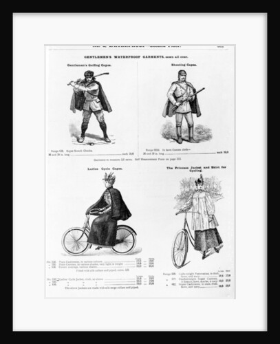 Advertisement for Outdoor Clothes, c.1880-1900 by English School
