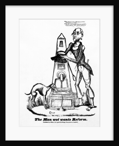 The Man wot wants Reform, 1866 by English School