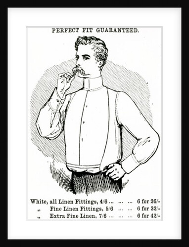 Advertisement for 'The 'Rex' Tailor-Made Shirt', c.1890 by English School