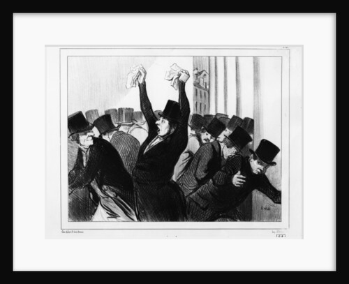 A Panic at the Stock Exchange by Honore Daumier