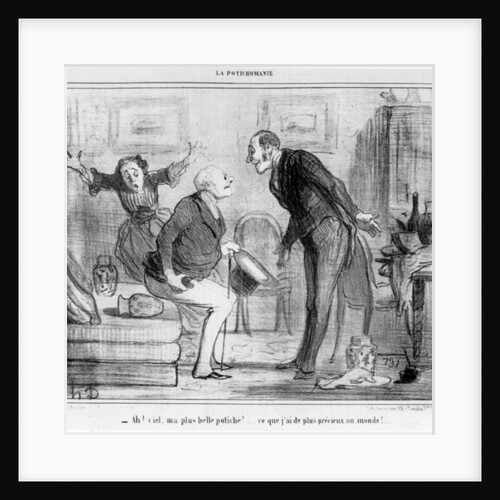Oh heaven, my most beautiful vase.... my most valuable possession in this world by Honore Daumier