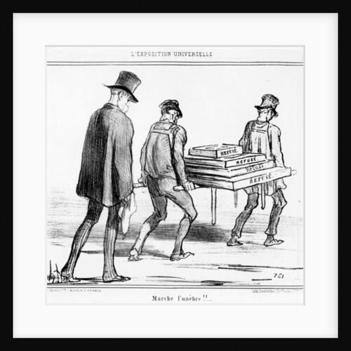 The Funeral March by Honore Daumier