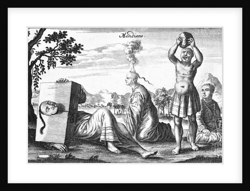 Chinese Mendians performing self-inflicting acts, 1664 by French School