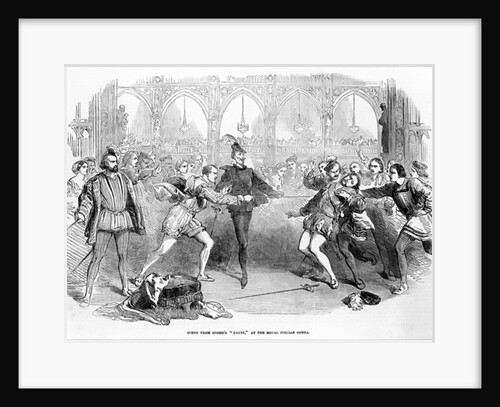 Scene from Spohr's Faust at the Royal Italian Opera, 1852 by English School