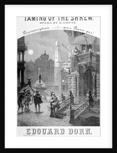 Advertisement for the Taming of the Shrew by Goetz, 1878 by French School