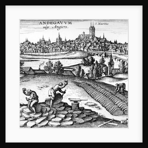 Andegavum vulgo Angiers , 1598 by German School
