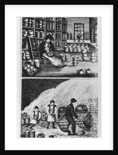 Examining and dressing the ware, 1827 by English School