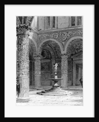 Detail of the Courtyard of the Palazzo Vecchio, 1842 by Italian School