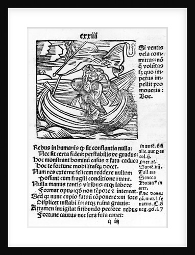 Illustration from the 'Stultifera Navis Mortalium' by Sebastian Brant, printed by Johannes Schenspenger, 1497 by German School