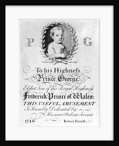 Portrait of George III, print made by Francois Movellon de la Cave, 1804 by English School