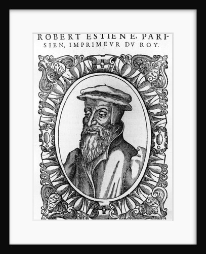Portrait of Robert Estienne by Andre Thevet