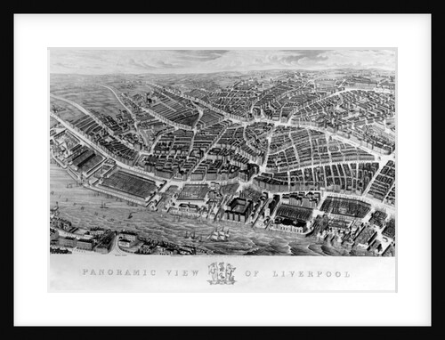 Panoramic View of Liverpool, after a watercolour by Ackerman, 1847 by English School