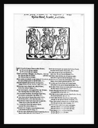 The Jolly Pindar of Wakefield with Robin Hood, Scarlet and John by English School