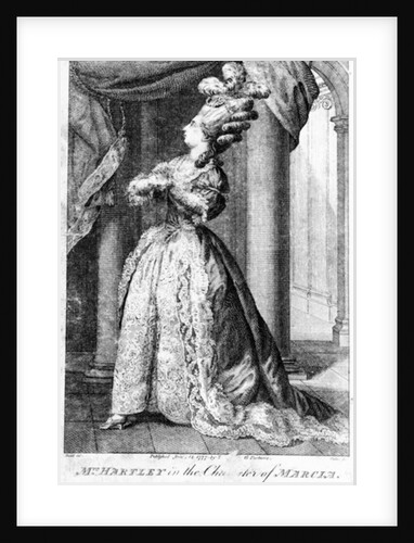 Mrs Hartley as Marcia in Addison's 'Cato', 1777 by Daniel (after) Dodd