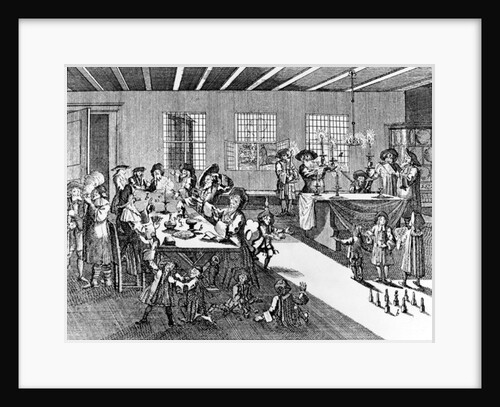 Hannukah by Georg Puschner from Kirchner's 'Jüdisches Ceremoniel', 1726 by German School